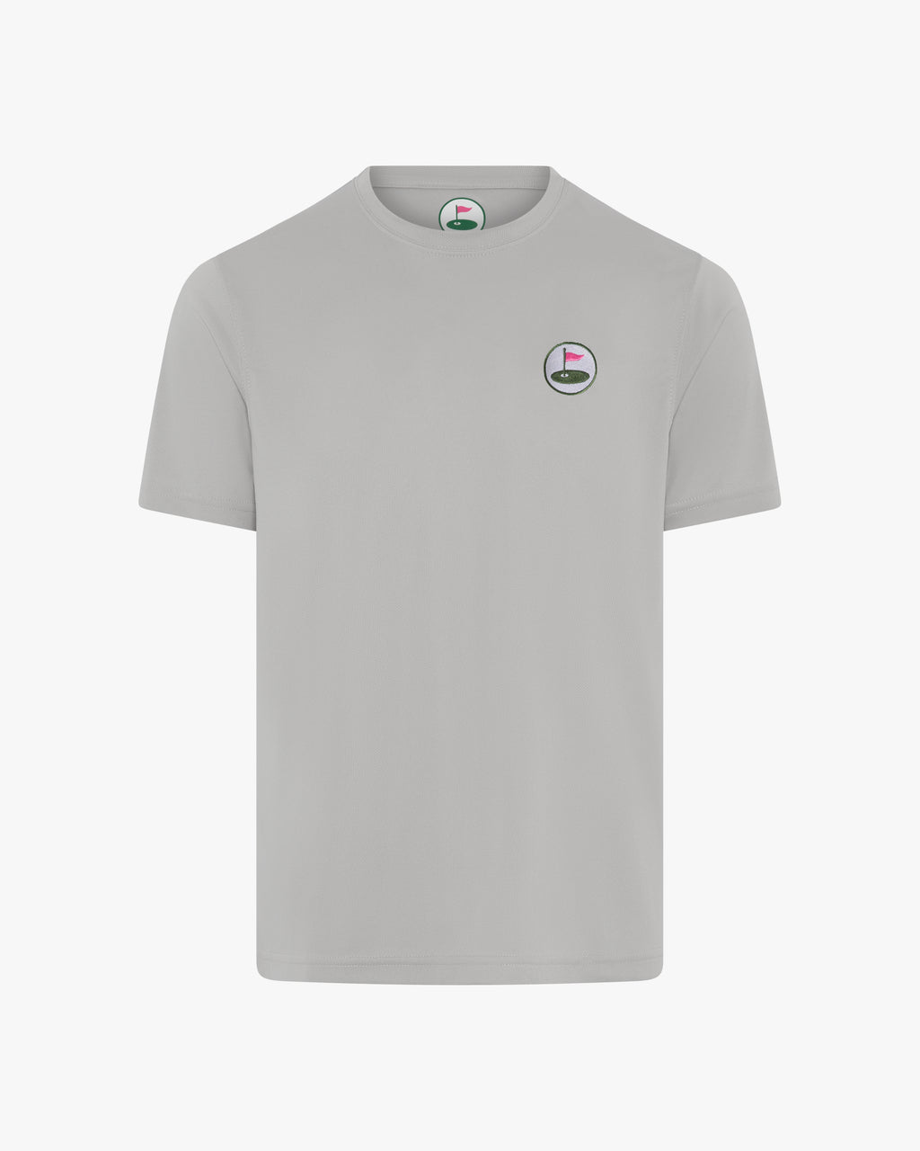 Gray t-shirt with Palvento logo on a white background