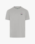 Gray t-shirt with Palvento logo on a white background