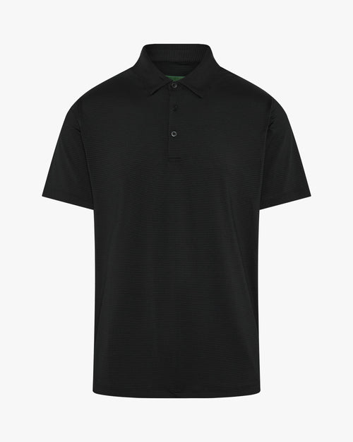 Palvento Blackheath Black golf polo front view